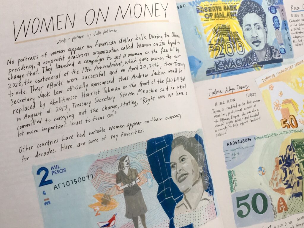 Women on Money by Julia Rothman - for Good Company Money Issue