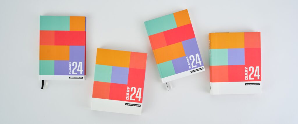 2024 The Design Trust planner diary 4 front covers horizontal banner 2