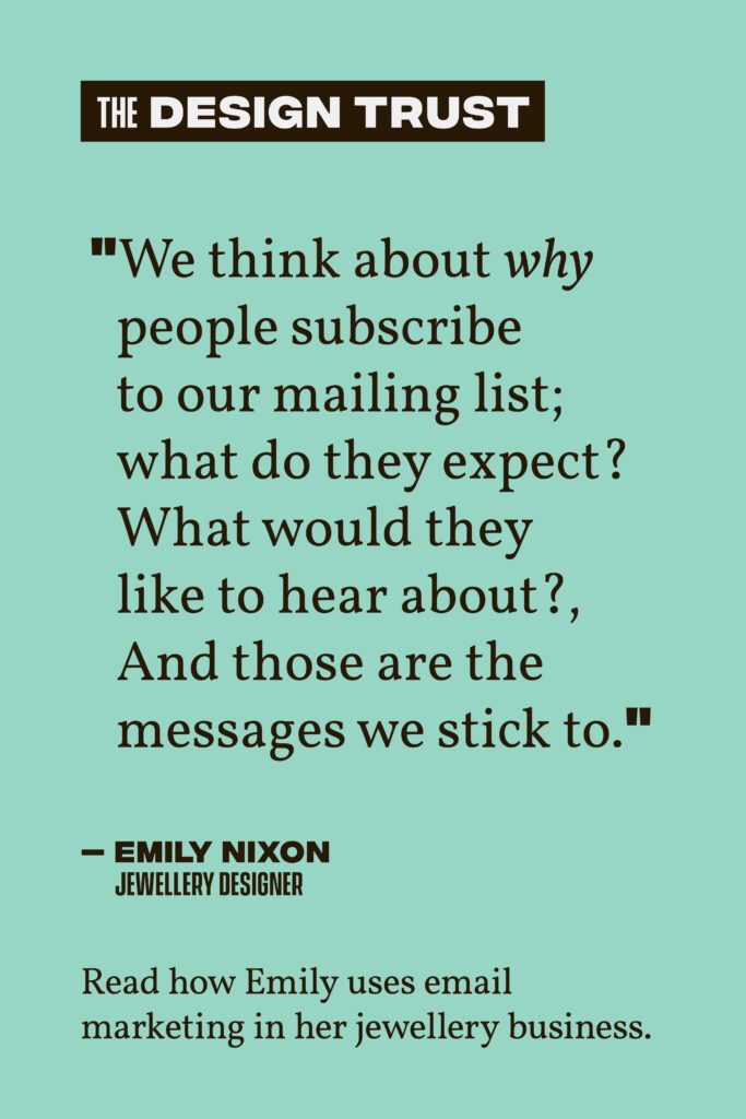 May Pinterest Quote 01 Jeweller Emily Nixon on Email Marketing