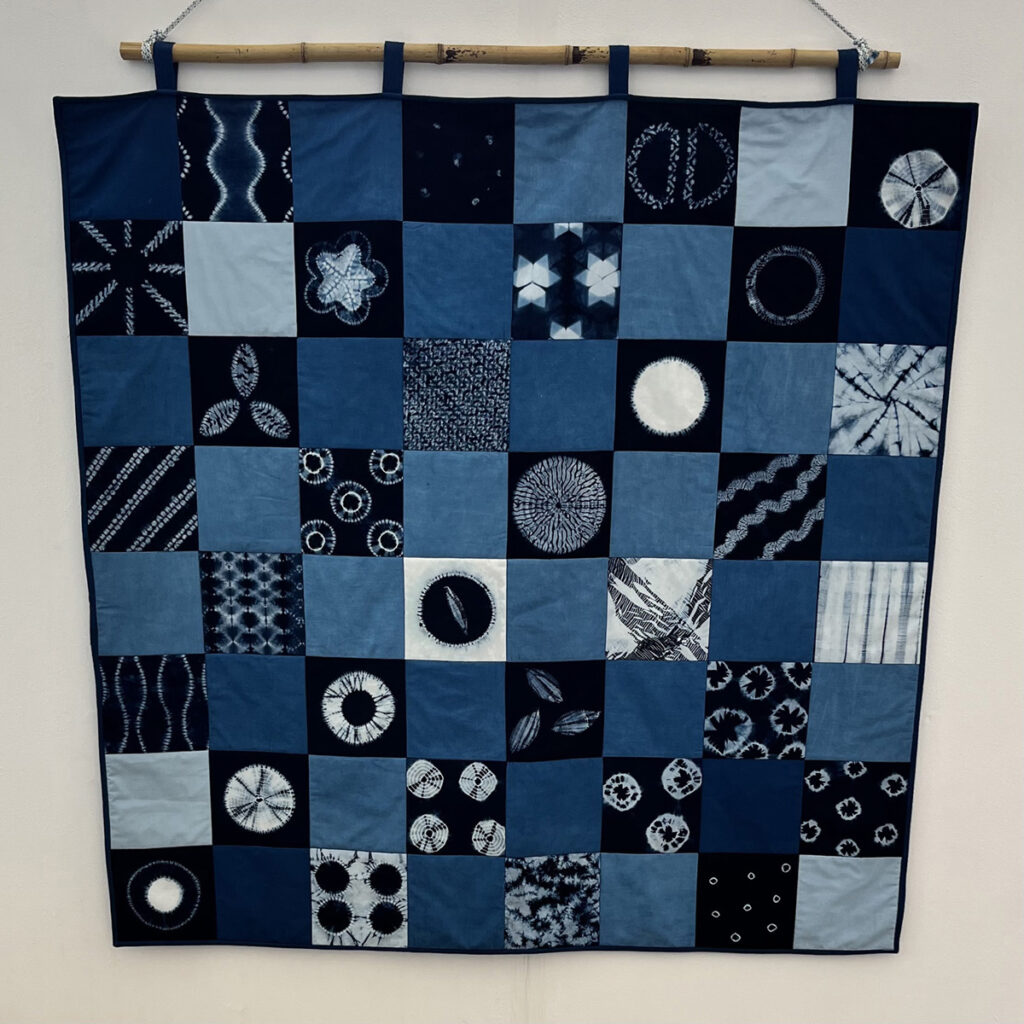 Romor Designs indigo Shibori quilt May 2023