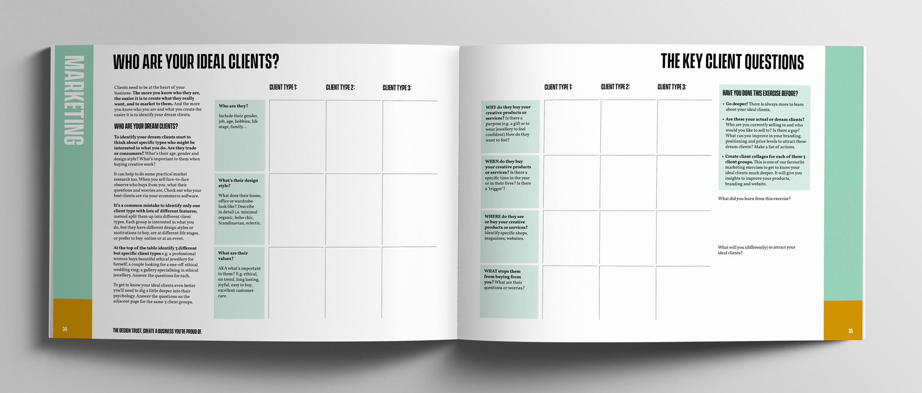 Drearea Plan Do business planner - who are your ideal clients? get to know them with the key client questions